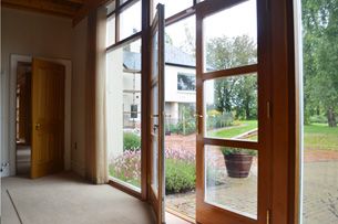 French doors made using douglas fir (Blackhill. Private Client. Location: Northern Ireland)
