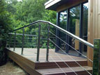 contemporary garden room with deck
