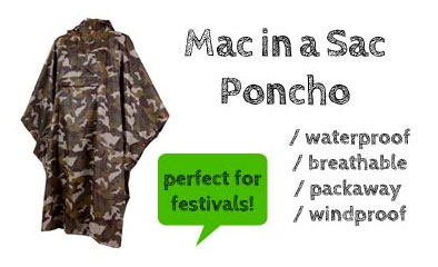 Mac in a Sac Rain Poncho, Camo