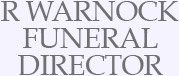 R Warnock Funeral Director, Markethill Company Logo